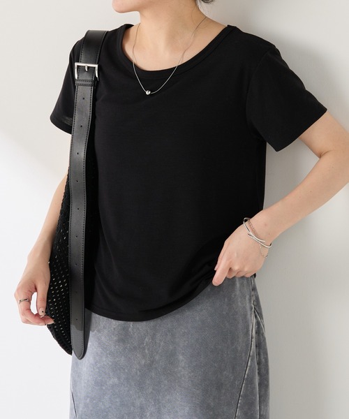 COLLAGE GALLARDAGALANTE(コラージュガリャルダガランテ)の「Q.anos/レイヤードシアーTシャツ(Tシャツ/カットソー・レディース・ブラック/オフホワイト/ブルー・FREE)」の22枚目の写真