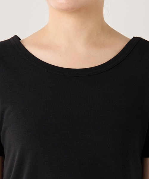 COLLAGE GALLARDAGALANTE(コラージュガリャルダガランテ)の「Q.anos/レイヤードシアーTシャツ(Tシャツ/カットソー・レディース・ブラック/オフホワイト/ブルー・FREE)」の8枚目の写真