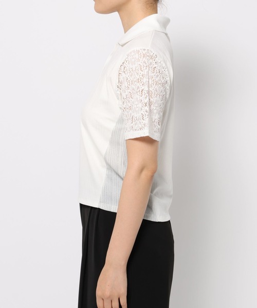 HARE（ハレ）の「パッチワークポロＴ(HARE)（ポロシャツ・レディース・ブラック/ホワイト・FREE）」の19枚目の写真