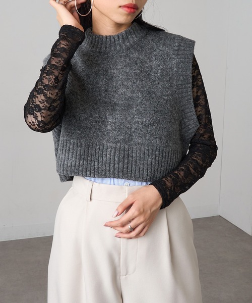 セール】【MAGASIN DE MODE Onjna】MIXラメニットベスト XNN（ベスト