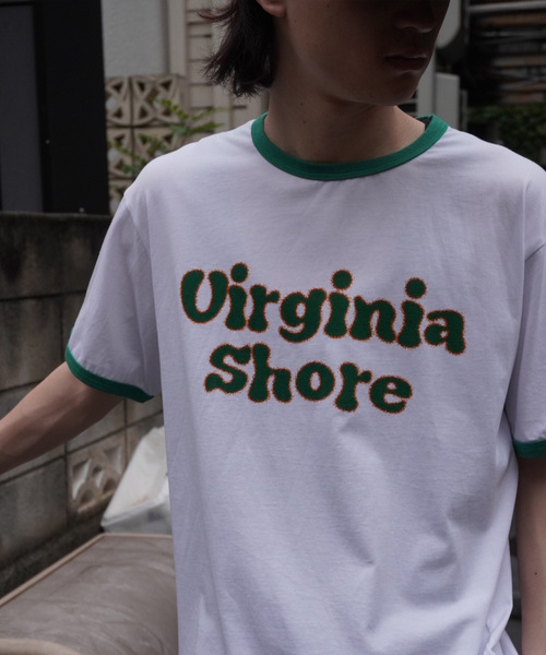 WOKE EDGE（ウォークエッジ）の「WOKE EDGE/ウォークエッジ Virginia Shore Ringer Tシャツ（Tシャツ/カットソー・メンズ・ホワイト・MEDIUM/LARGE）」の9枚目の写真