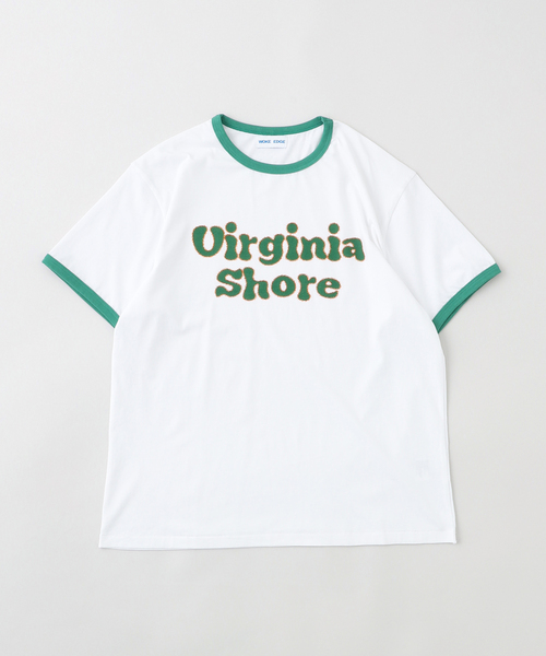 WOKE EDGE（ウォークエッジ）の「WOKE EDGE/ウォークエッジ Virginia Shore Ringer Tシャツ（Tシャツ/カットソー・メンズ・ホワイト・MEDIUM/LARGE）」の3枚目の写真
