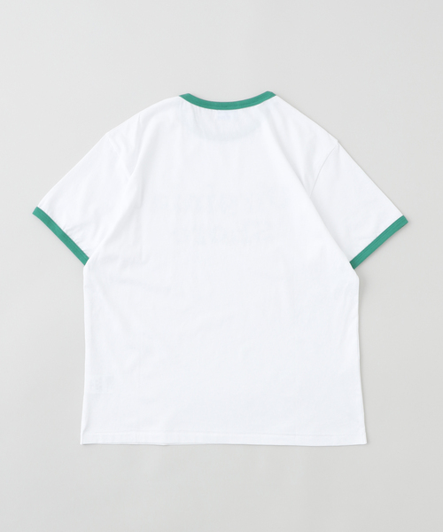 WOKE EDGE（ウォークエッジ）の「WOKE EDGE/ウォークエッジ Virginia Shore Ringer Tシャツ（Tシャツ/カットソー・メンズ・ホワイト・MEDIUM/LARGE）」の2枚目の写真