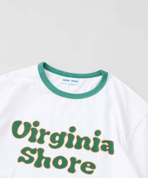 WOKE EDGE（ウォークエッジ）の「WOKE EDGE/ウォークエッジ Virginia Shore Ringer Tシャツ（Tシャツ/カットソー・メンズ・ホワイト・MEDIUM/LARGE）」の13枚目の写真