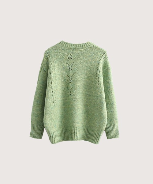 LA POMME petit（ラポミ・プチ）の「Bow Tie Loose Knit（ニット/セーター・レディース・グリーン・FREE）」の2枚目の写真