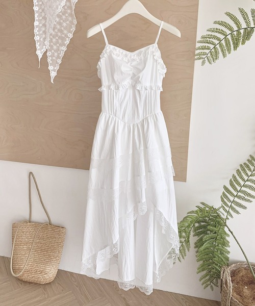 frunco（フランコ）の「コットンフリルキャミワンピース（ワンピース・レディース・ホワイト・MEDIUM）」の17枚目の写真