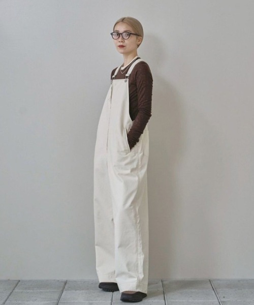 Frontzip Twill Salopette（サロペット/オーバーオール）｜TODAYFUL