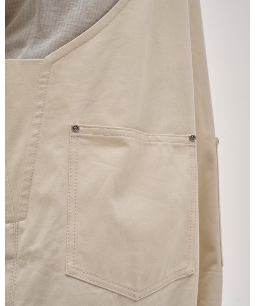 TODAYFUL（トゥデイフル）の「Frontzip Twill Salopette（サロペット/オーバーオール・レディース・ダークブラウン/キナリ・38inch/36inch）」の21枚目の写真