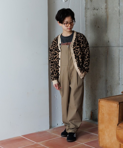MAKE YOUR DAY（メイクユアデイ）の「レオパードジャガードカーディガン■150.160cm（カーディガン/ボレロ・キッズ・ベージュ/グレー・160/150）」の9枚目の写真
