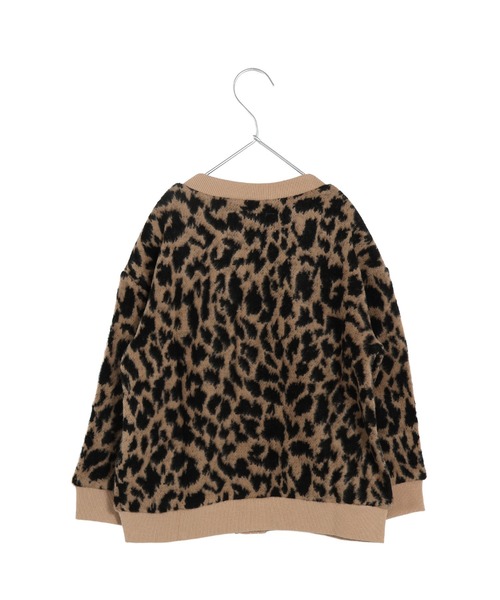 MAKE YOUR DAY（メイクユアデイ）の「レオパードジャガードカーディガン■150.160cm（カーディガン/ボレロ・キッズ・ベージュ/グレー・160/150）」の4枚目の写真