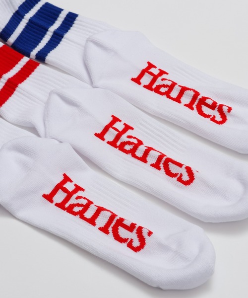 HANES（ヘインズ）の「【Hanes/ヘインズ】メンズ 【3足組】ロークルーソックス（ソックス/靴下・メンズ・ブラック/ホワイト・MEDIUM）」の7枚目の写真