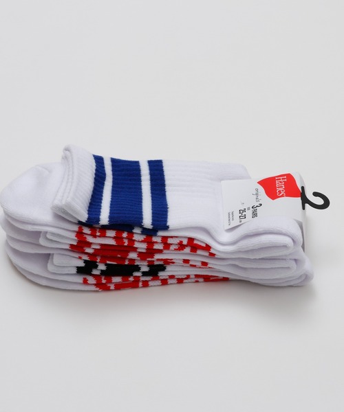 HANES（ヘインズ）の「【Hanes/ヘインズ】メンズ 【3足組】ロークルーソックス（ソックス/靴下・メンズ・ブラック/ホワイト・MEDIUM）」の9枚目の写真