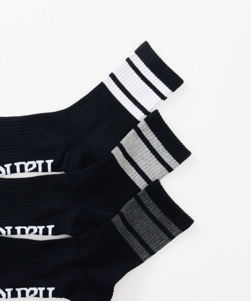 HANES（ヘインズ）の「【Hanes/ヘインズ】メンズ 【3足組】ロークルーソックス（ソックス/靴下・メンズ・ブラック/ホワイト・MEDIUM）」の11枚目の写真