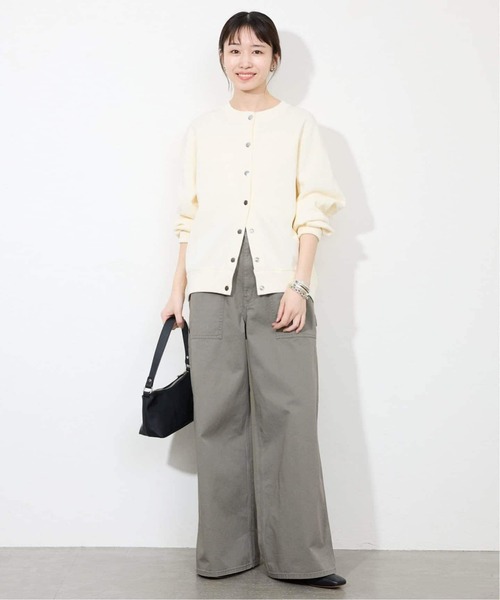 SLOBE IENA / ダブルフェイスジャージースナップカーディガン WEB限定/追加2》ダブルフェイスジャージースナップカーディガン