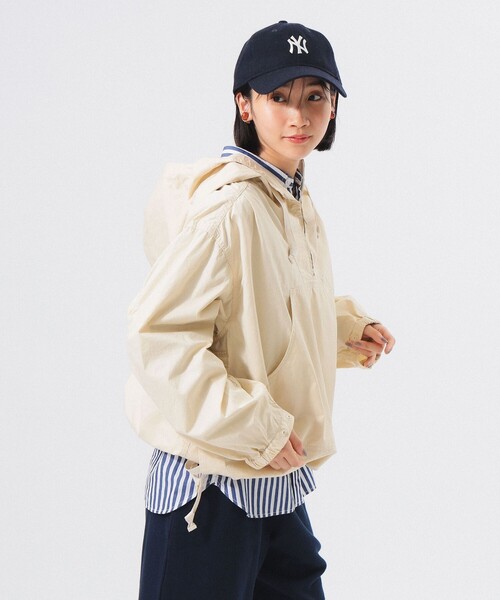 BEAMS BOY（ビームスボーイ）の「【1/15再値下げ】サイドボタン アノラック（ナイロンジャケット・レディース・ブルー/グリーン/ホワイト系その他7/マスタード・1/2）」の10枚目の写真