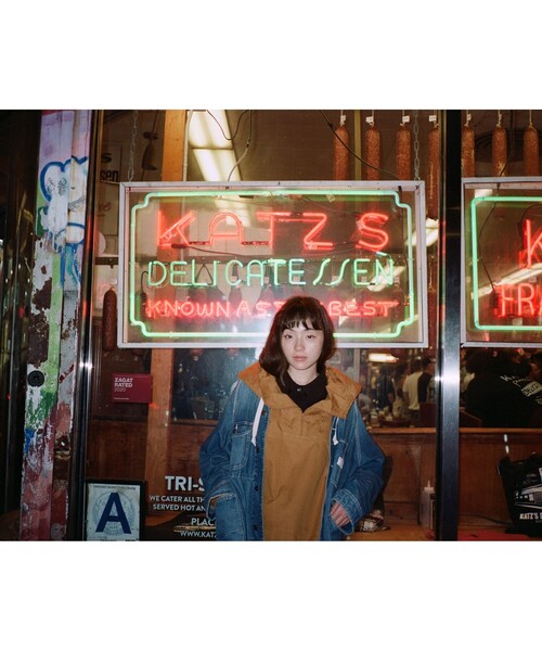 BEAMS BOY（ビームスボーイ）の「【1/15再値下げ】サイドボタン アノラック（ナイロンジャケット・レディース・ブルー/グリーン/ホワイト系その他7/マスタード・1/2）」の12枚目の写真