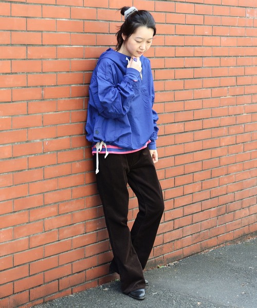 BEAMS BOY（ビームスボーイ）の「【1/15再値下げ】サイドボタン アノラック（ナイロンジャケット・レディース・ブルー/グリーン/ホワイト系その他7/マスタード・1/2）」の6枚目の写真