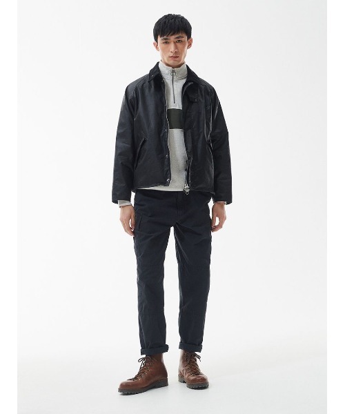 バブアー トランスポートジャケット ブルゾン 24AW ワックス ネイビー 40 TRANSPORT / トランスポート】ワックス ショート ジャケット