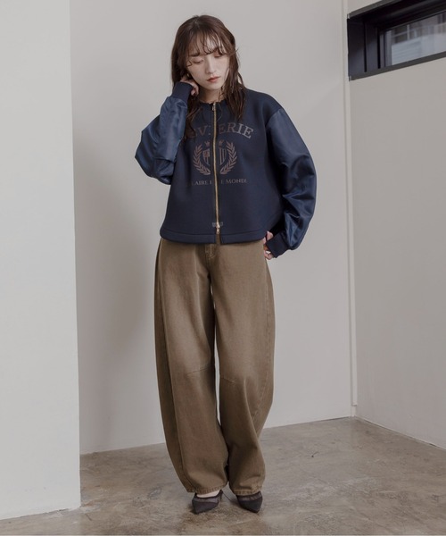 セール】カレッジロゴ カーデ ブルゾン（テーラードジャケット