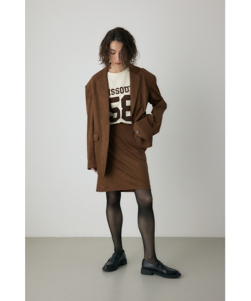 crie conforto(クリーコンフォルト)の「スエードライクバックポケットジャケット 冬服 / アウター / 羽織り(テーラードジャケット・レディース・キャメル/ブラック/カーキ・FREE)」の13枚目の写真