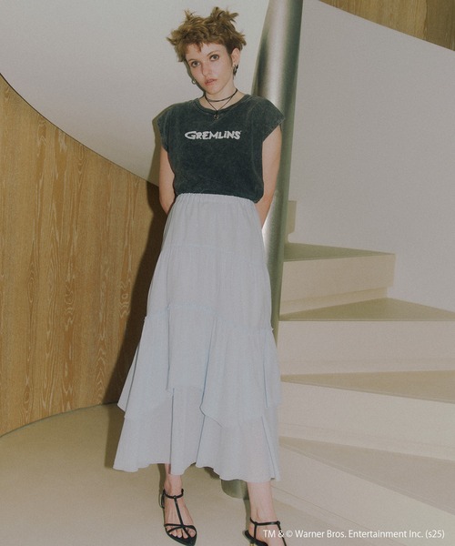 VIS(ビス)の「【グレムリン】VIS別注 ビンテージ風レタリング&フォトTシャツ(Tシャツ/カットソー・レディース・スミクロ/ベージュ・FREE)」の21枚目の写真