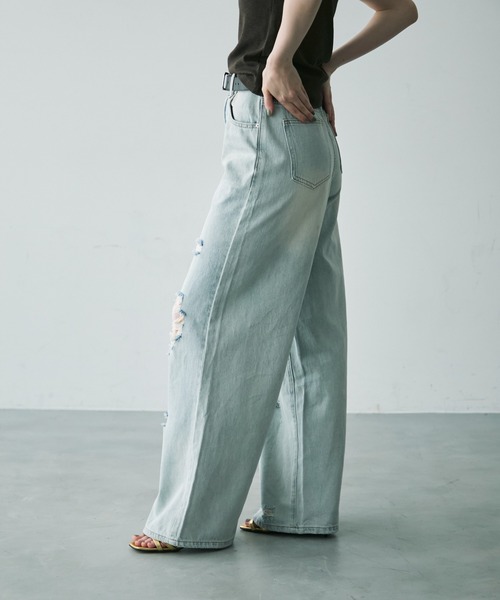 Trish(トリッシュ)の「ダメージレースデニムパンツ(デニムパンツ・レディース・サックスブルー・MEDIUM/SMALL)」の8枚目の写真