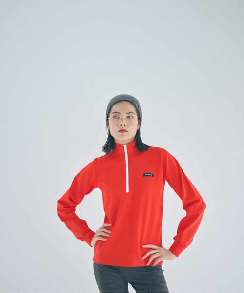 SEA（シー）の「ジャージ L/S トップ（ジャージ・レディース・チャコールグレー/レッド・ONE SIZE）」の2枚目の写真