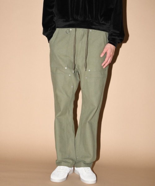 SUPERTHANKS(スーパーサンクス)の「バブルニーベイカーパンツDouble Knee Baker Pants(デニムパンツ・メンズ・ブルー/グレー/ライトカーキ・S/M/L)」の2枚目の写真