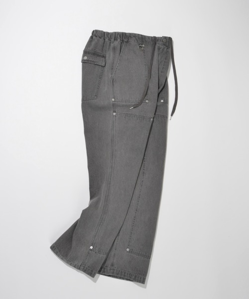 SUPERTHANKS(スーパーサンクス)の「バブルニーベイカーパンツDouble Knee Baker Pants(デニムパンツ・メンズ・ブルー/グレー/ライトカーキ・S/M/L)」の8枚目の写真