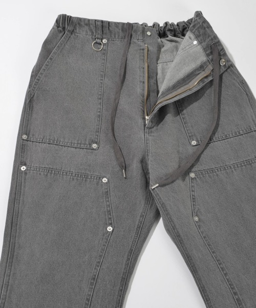 SUPERTHANKS(スーパーサンクス)の「バブルニーベイカーパンツDouble Knee Baker Pants(デニムパンツ・メンズ・ブルー/グレー/ライトカーキ・S/M/L)」の7枚目の写真