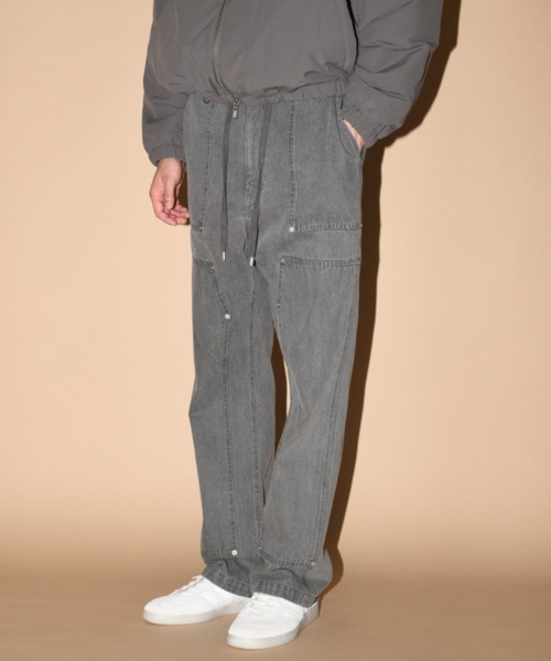 SUPERTHANKS(スーパーサンクス)の「バブルニーベイカーパンツDouble Knee Baker Pants(デニムパンツ・メンズ・ブルー/グレー/ライトカーキ・S/M/L)」の21枚目の写真