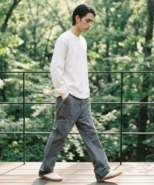 SUPERTHANKS(スーパーサンクス)の「ダブルニーベイカーパンツDouble Knee Baker Pants(デニムパンツ・メンズ・ブルー/グレー/ライトカーキ・S/M/L)」の6枚目の写真