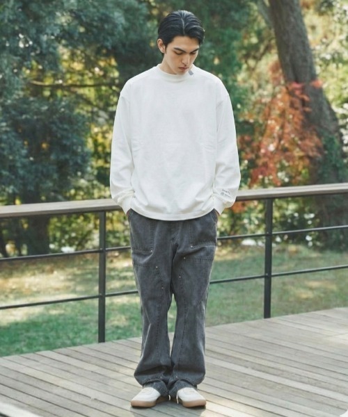 SUPERTHANKS(スーパーサンクス)の「ダブルニーベイカーパンツDouble Knee Baker Pants(デニムパンツ・メンズ・ブルー/グレー/ライトカーキ・S/M/L)」の5枚目の写真