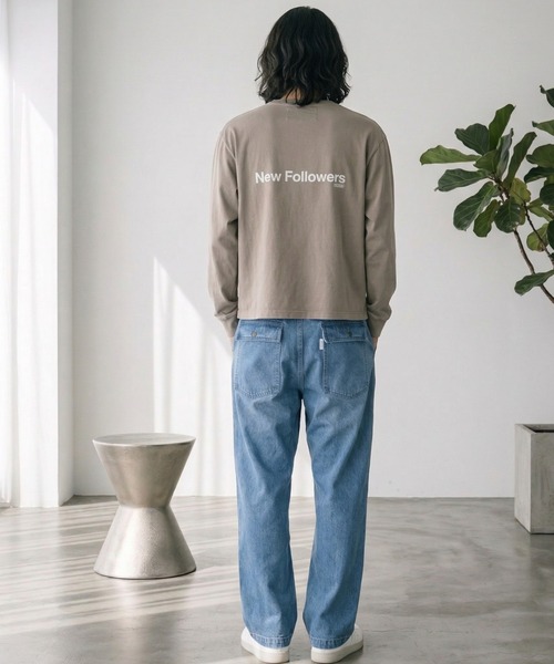 SUPERTHANKS(スーパーサンクス)の「ダブルニーベイカーパンツDouble Knee Baker Pants(デニムパンツ・メンズ・ブルー/グレー/ライトカーキ・S/M/L)」の8枚目の写真