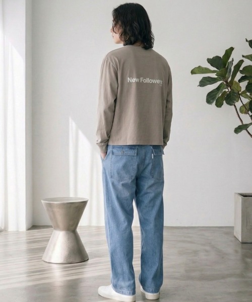 SUPERTHANKS(スーパーサンクス)の「ダブルニーベイカーパンツDouble Knee Baker Pants(デニムパンツ・メンズ・ブルー/グレー/ライトカーキ・S/M/L)」の9枚目の写真