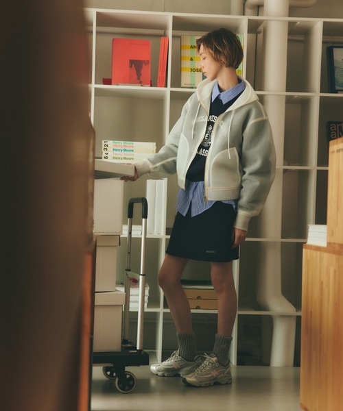 シアーダンボールジップフーディーブルゾン（ブルゾン）｜emmi（エミ