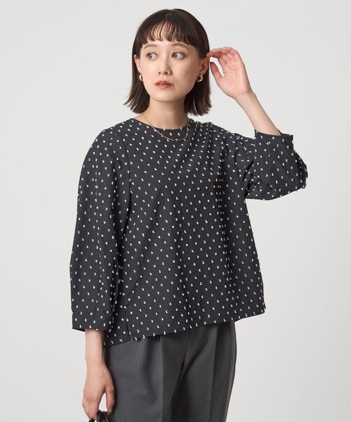 セール】ドットジャカード ブラウス（シャツ/ブラウス）｜green label
