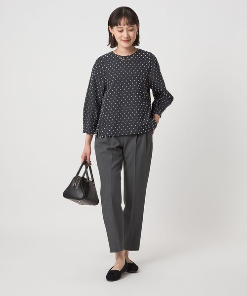 セール】ドットジャカード ブラウス（シャツ/ブラウス）｜green label