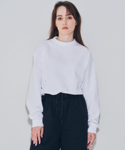 EMMA NOVEMBER (エマノーヴェンバー)の「Embroidery オープンエンド ロングスリーブ Tシャツ(Tシャツ/カットソー・メンズ・ホワイト×ホワイト/ブラック×ブラック・1/3/2)」の22枚目の写真