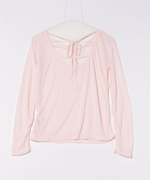 Mayree（メイリー）の「【Mayree】シアートップス バックリボン 長袖 トップス（Tシャツ/カットソー・レディース・ピンク・LARGE/SMALL/MEDIUM）」の5枚目の写真