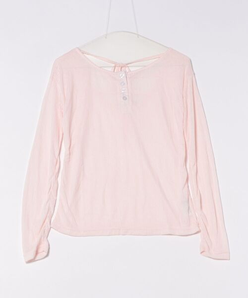 Mayree（メイリー）の「【Mayree】シアートップス バックリボン 長袖 トップス（Tシャツ/カットソー・レディース・ピンク・LARGE/SMALL/MEDIUM）」の4枚目の写真