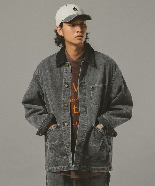 セール】ヴィンテージライクデニム/ダックカバーオール【セットアップ