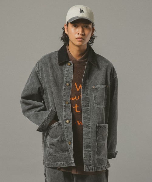 セール】ヴィンテージライクデニム/ダックカバーオール【セットアップ