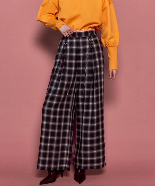 MAISON SPECIAL(メゾンスペシャル)の「Lace-up Easy Pants/レースアップイージーパンツ■セットアップ対応■(その他パンツ・レディース・ブラウン/ブルー/グレー・38/36)」の1枚目の写真