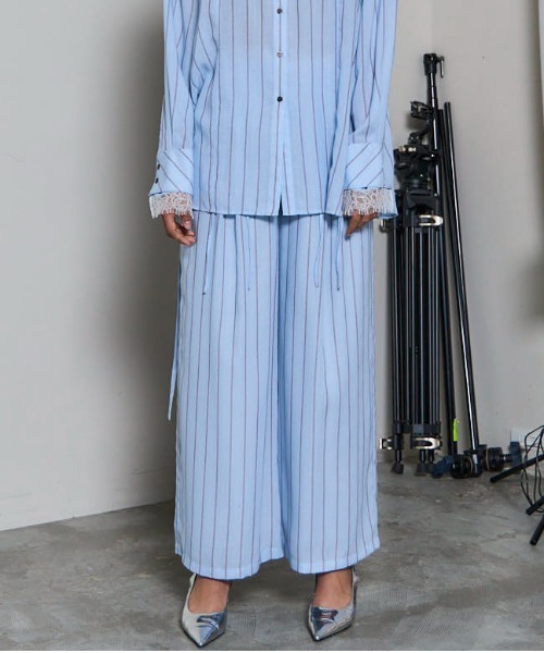 MAISON SPECIAL(メゾンスペシャル)の「Lace-up Easy Pants/レースアップイージーパンツ■セットアップ対応■(その他パンツ・レディース・ブラウン/ブルー/グレー・38/36)」の3枚目の写真