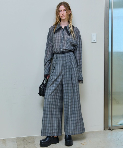 MAISON SPECIAL(メゾンスペシャル)の「Lace-up Easy Pants/レースアップイージーパンツ■セットアップ対応■(その他パンツ・レディース・ブラウン/ブルー/グレー・38/36)」の4枚目の写真