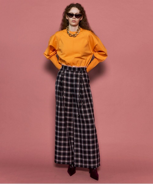 MAISON SPECIAL(メゾンスペシャル)の「Lace-up Easy Pants/レースアップイージーパンツ■セットアップ対応■(その他パンツ・レディース・ブラウン/ブルー/グレー・38/36)」の7枚目の写真