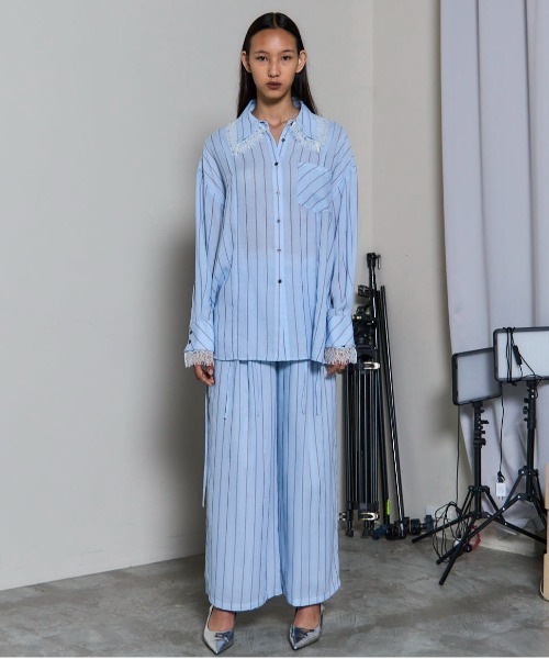 MAISON SPECIAL(メゾンスペシャル)の「Lace-up Easy Pants/レースアップイージーパンツ■セットアップ対応■(その他パンツ・レディース・ブラウン/ブルー/グレー・38/36)」の8枚目の写真