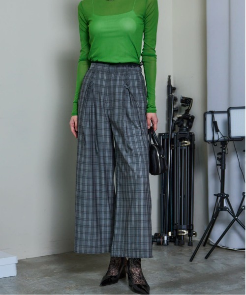 MAISON SPECIAL(メゾンスペシャル)の「Lace-up Easy Pants/レースアップイージーパンツ■セットアップ対応■(その他パンツ・レディース・ブラウン/ブルー/グレー・38/36)」の9枚目の写真