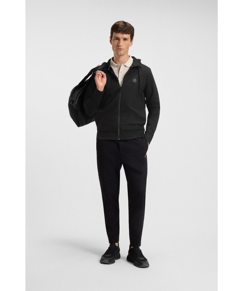 BOSS(ボス)の「リラックスフィット コットンブレンド フーディ Double Bモノグラム(スウェット・メンズ・ブラック・XL/L/XXL/M/S)」の2枚目の写真
